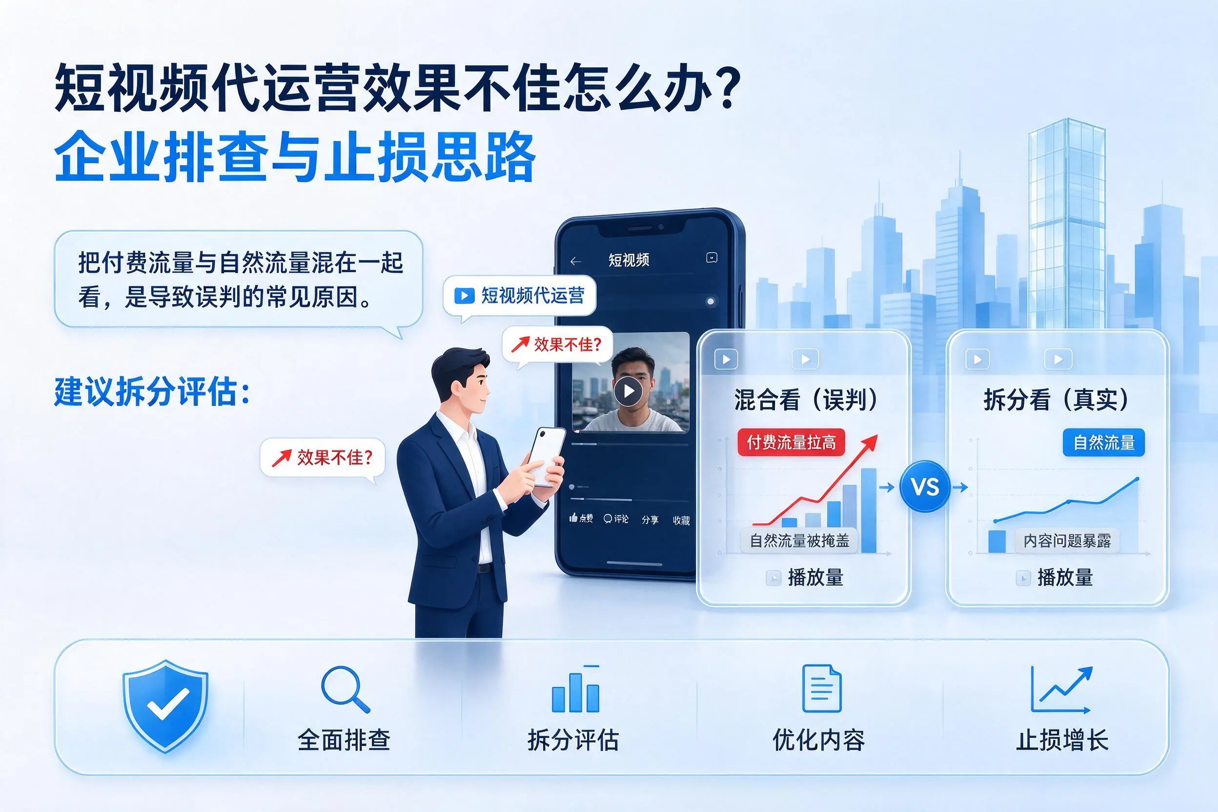 短视频代运营效果不佳怎么办？宿迁企业排查与止损思路