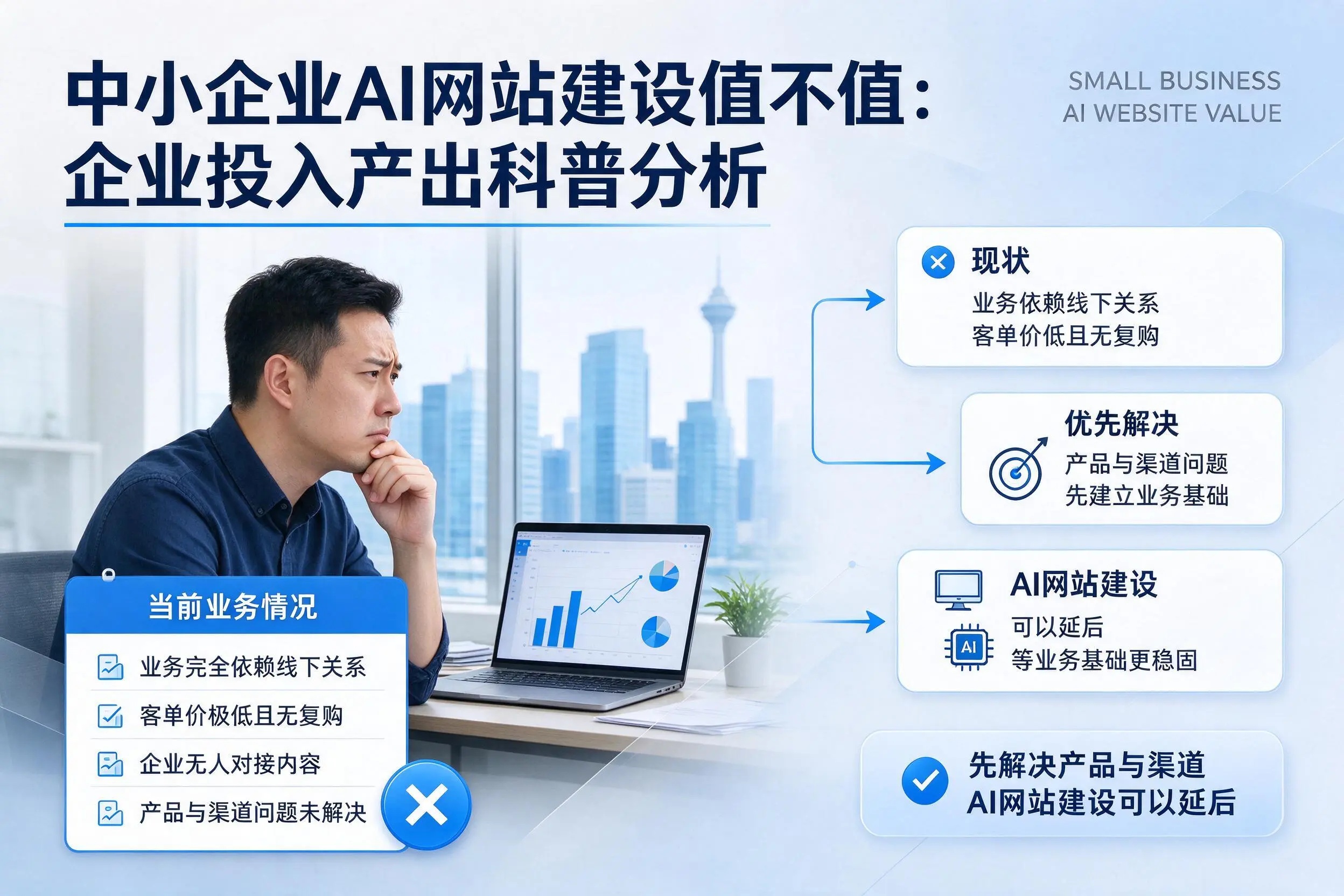 中小企业AI网站建设值不值：宿迁企业投入产出科普分析