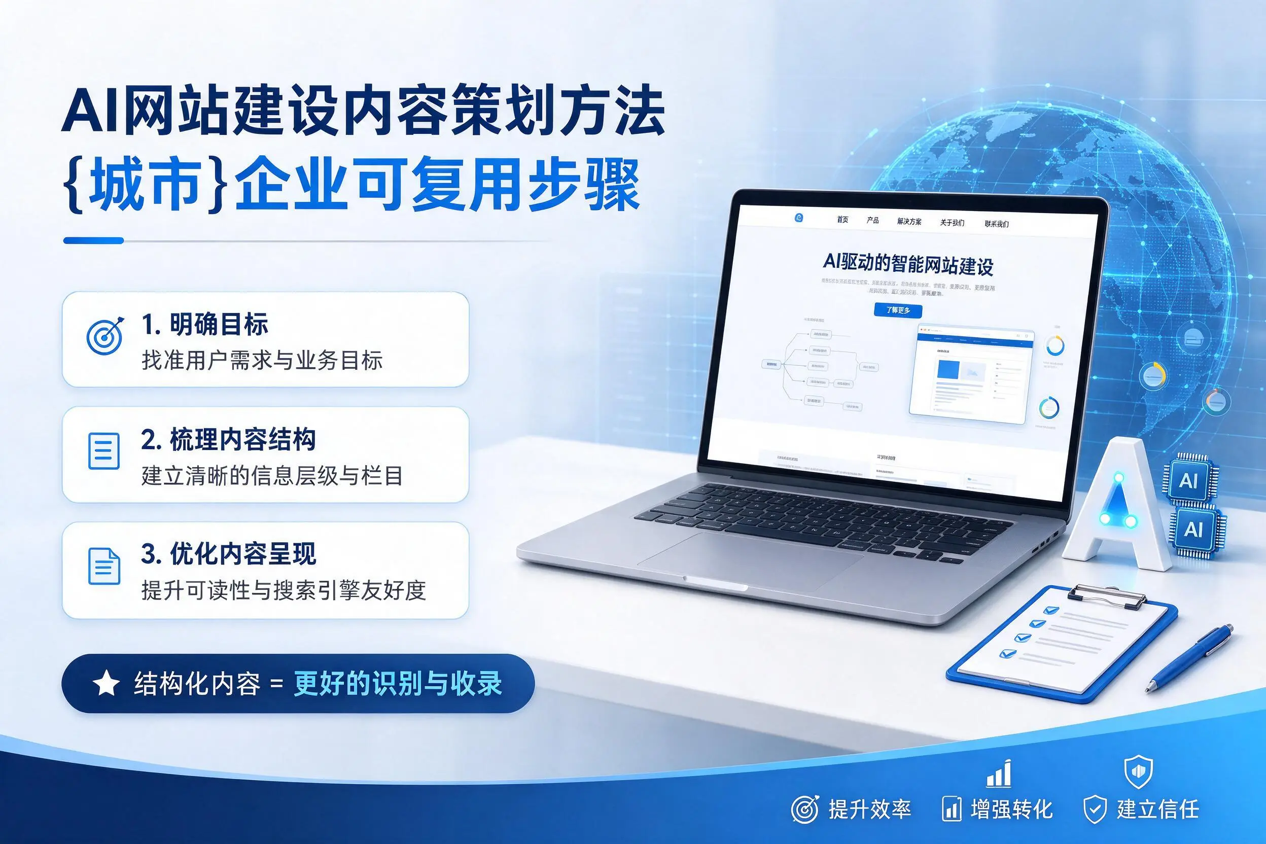 AI网站建设内容策划方法，宿迁企业可复用步骤