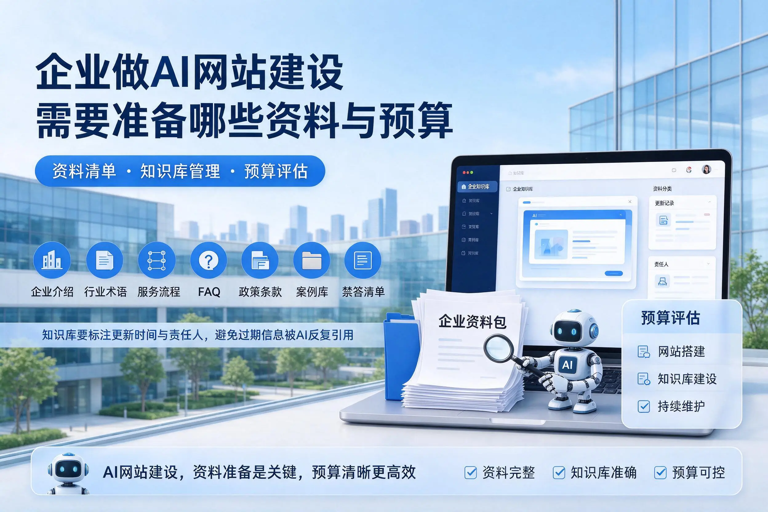 宿迁企业做AI网站建设需要准备哪些资料与预算